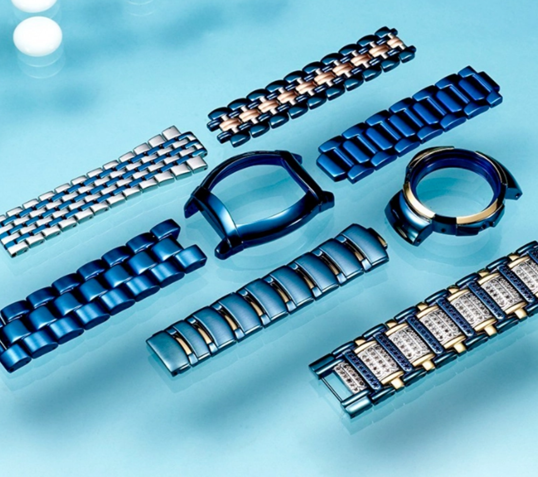 PVD-coated watch strap